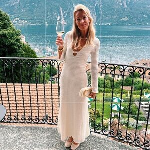Zara Elegant Cream Maxi Dress